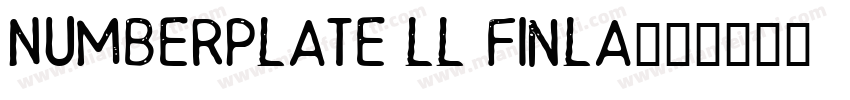 Numberplate LL Finla字体转换